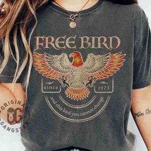 Free Bird Shirt, Comfort Colors Band TShirt, Old School Band T-shirt, Retro Music Shirt, Rock Band Tee, Oversized Trendy Shirts
