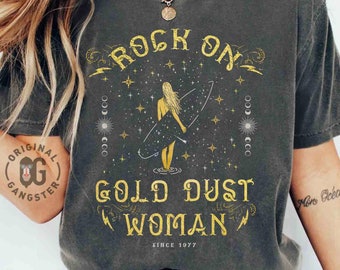 Gold Dust Shirt, Old School Band T-shirt, Stevie Comfort Colors Band TShirt, Retro Music Shirt, Rock Band Tee, Oversized Trendy Shirts