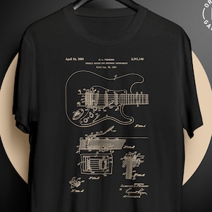 Guitar Shirt, Patent Guitar T Shirt, Guitar T Shirt, Guitar T-shirt, Guitarist tee, Patent Shirt, Musician shirt, Gift Guitar Player