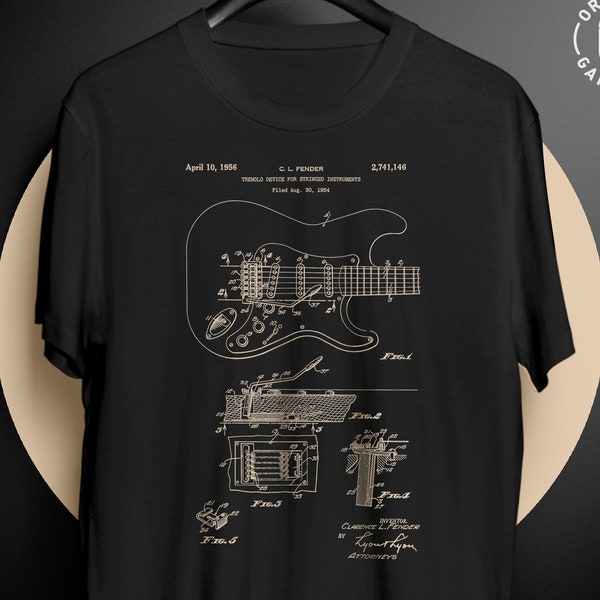 Guitar Shirt, Patent Guitar T Shirt, Guitar T Shirt, Guitar T-shirt, Guitarist tee, Patent Shirt, Musician shirt, Gift Guitar Player