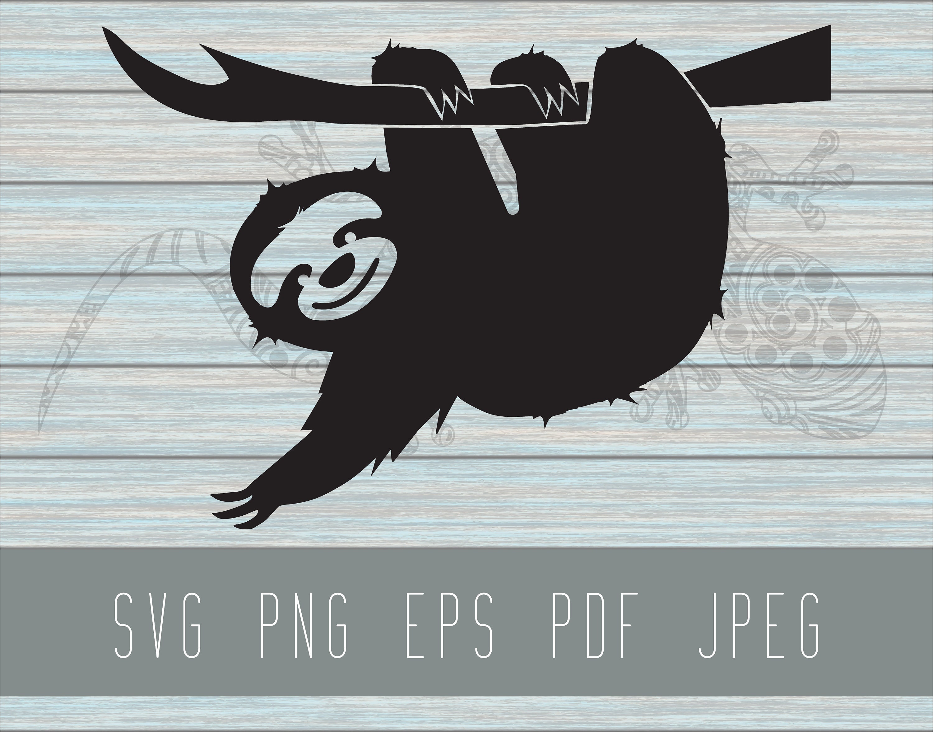 Faultier SVG PNG PDF Cricut Silhouette Schneidemaschine | Etsy