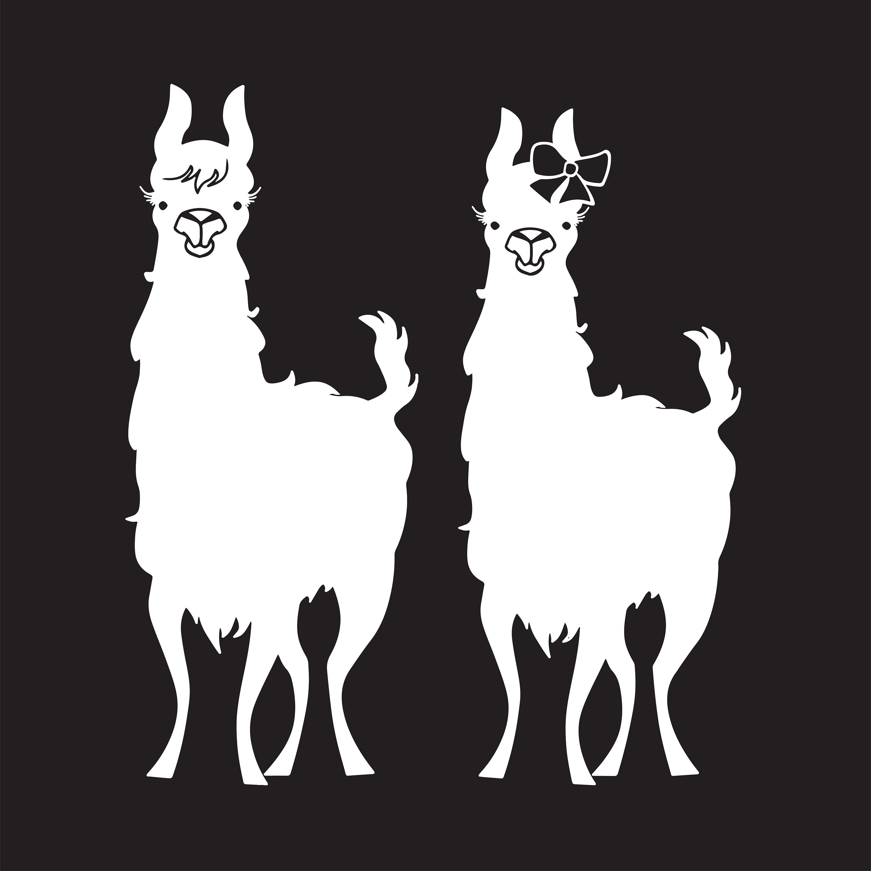Llama Car Sticker Vinyl Decal Family Male Female Kids | Etsy