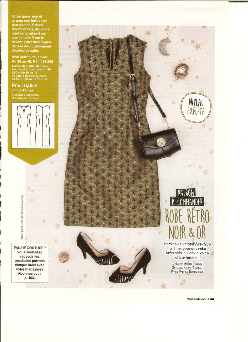 robe droite col v chic