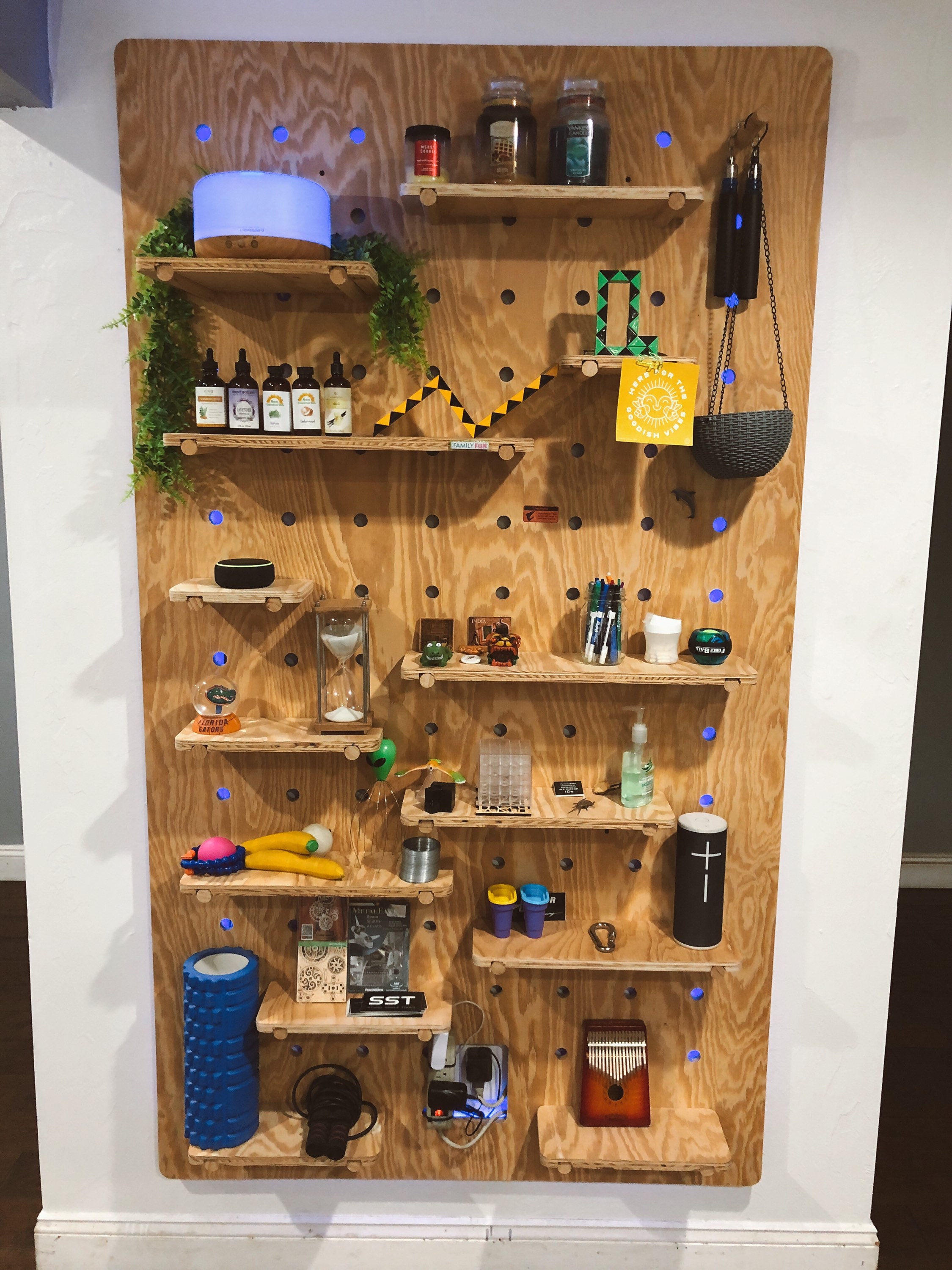 The Pegboard Modular Wooden Shelving Kit Etsy