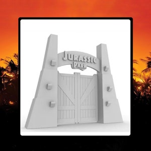 Jurassic Park main gate 1994 3D print file