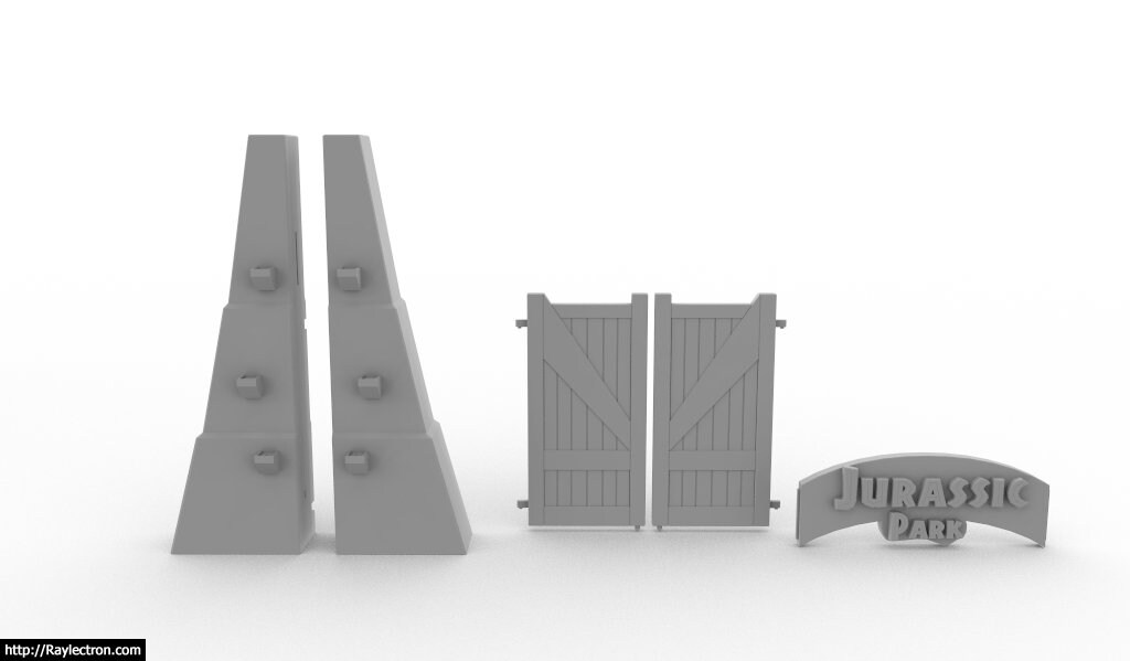 Jurassic Park Main Gate 1994 3D Print File - Etsy