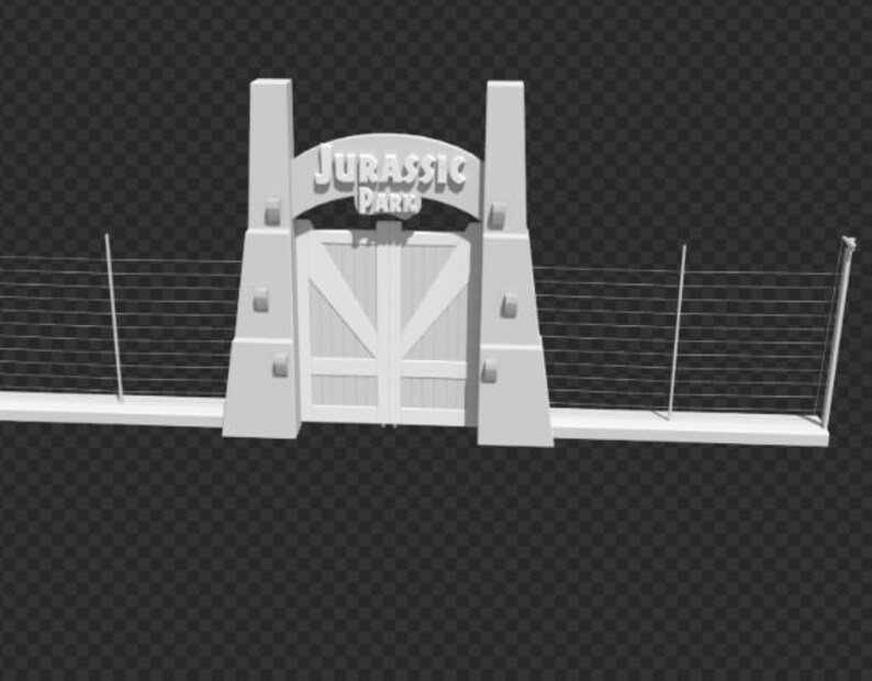 Jurassic Park Main Gate 1994 3D Print File STL. | Etsy