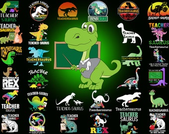 Download Teachersaurus Floral T Shirt Teacher Dinosaur Shirt Etsy