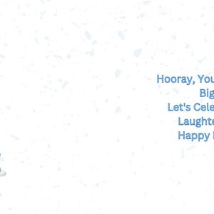 Boy in Blue - Happy Birthday Card - Etsy