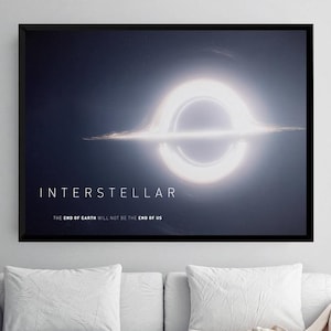 Interstellar Movie Poster, Canvas Print, Wall Art Canvas Painting Living Room Bedroom Docor