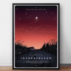 Interstellar Movie Poster, Canvas Print, Wall Art Canvas Painting Living Room Bedroom Docor