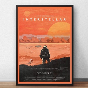 Interstellar Movie Poster, Canvas Print, Wall Art Canvas Painting Living Room Bedroom Docor