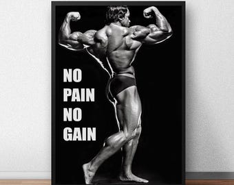 Arnold Schwarzenegger Bodybuilding Poster, Canvas Print, Wall Art Canvas Painting Living Room Bedroom Docor