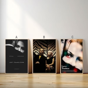 Lost in Translation Movie Poster, Canvas Print, Wall Art Canvas Painting Living Room Bedroom Docor,Fan Gift