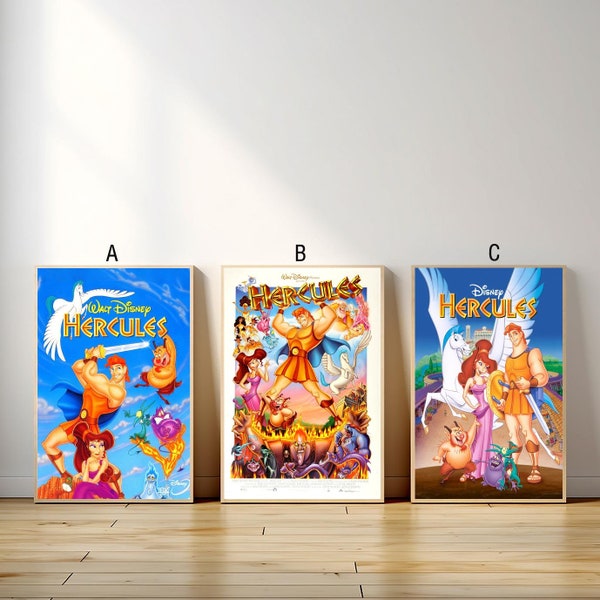 Póster de la película Hércules, impresión en lienzo, arte de pared, pintura en lienzo para sala de estar, dormitorio, regalo para fanáticos