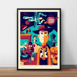 Toy Story Movie Poster, Canvas Print, Wall Art Canvas Painting Living Room Bedroom Docor