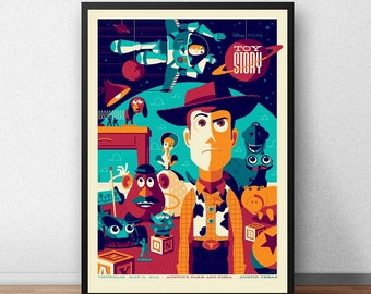 Toy Story Movie Poster, Canvas Print, Wall Art Canvas Painting Living Room Bedroom Docor