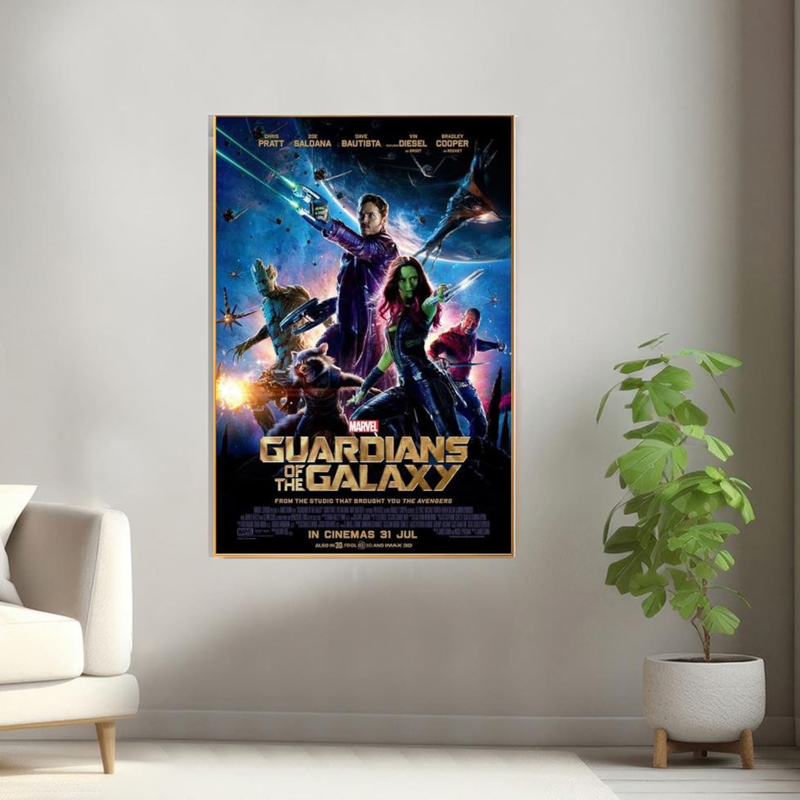 Guardians of the Galaxy Movie Poster, Canvas Print, Wall Art Canvas
