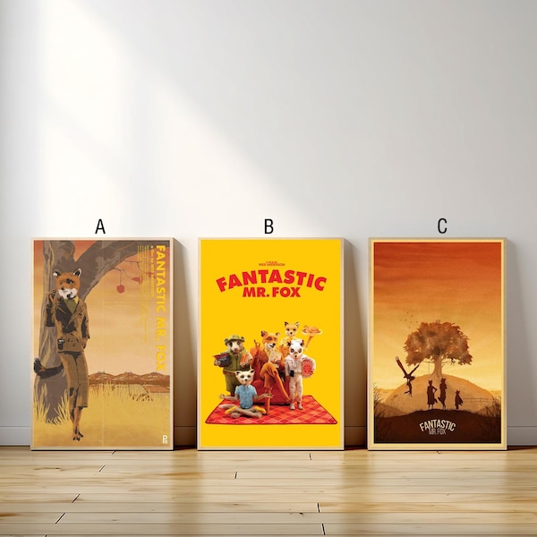 Fantastische Mr. Fox Film Poster, Leinwand Druck, Wand Kunst Leinwand Gemälde Wohnzimmer Schlafzimmer Docor, Fan Geschenk