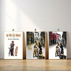 life is beautiful Movie Poster, Canvas Print, Wall Art Canvas Painting Living Room Bedroom Docor,Fan Gift