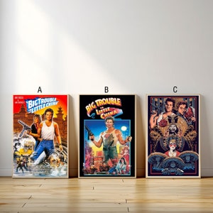 ビッグ・トラブル・イン・リトル・チャイナ映画ポスター、キャンバスプリント、ウォールアートキャンバス絵画リビングルーム寝室ドコー、ファンギフト
