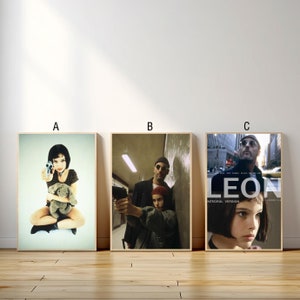 Leon the Professional Movie Poster, Canvas Print, Wall Art Canvas Painting Living Room Bedroom Docor,Fan Gift