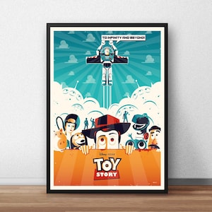 Toy Story Movie Poster, Canvas Print, Wall Art Canvas Painting Living Room Bedroom Docor