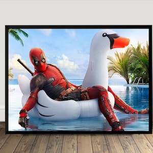 Deadpool Movie Poster, Canvas Print, Wall Art Canvas Painting Living Room Bedroom Docor