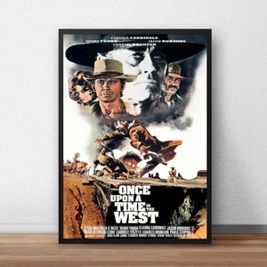 Póster de la película Érase una vez en el oeste, impresión en lienzo, pintura en lienzo para pared, sala de estar, dormitorio, decoración