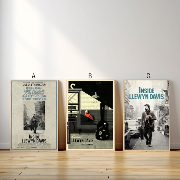 Inside Llewyn Davis Movie Poster, Canvas Print, Wall Art Canvas Painting Living Room Bedroom Docor,Fan Gift