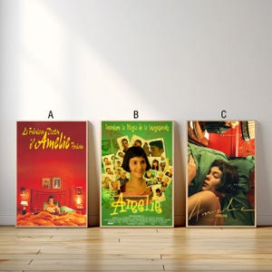 Amelie Movie Poster, Canvas Print, Wall Art Canvas Painting Living Room Bedroom Docor,Fan Gift