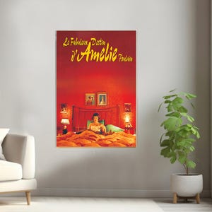 Amelie Movie Poster, Canvas Print, Wall Art Canvas Painting Living Room Bedroom Docor,Fan Gift F