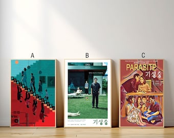 Póster de la película Parásitos, impresión en lienzo, arte de pared, pintura en lienzo para sala de estar, dormitorio, regalo para fanáticos