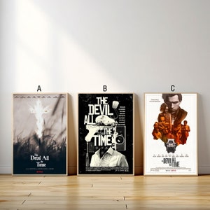 The Devil All the Time Movie Poster, Canvas Print, Wall Art Canvas Painting Living Room Bedroom Docor,Fan Gift