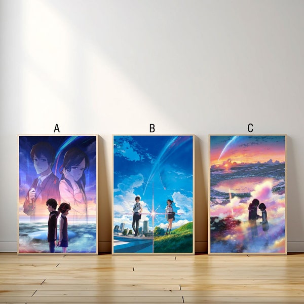 Your name Movie Poster, Canvas Print, Wall Art Canvas Painting Living Room Bedroom Docor,Fan Gift