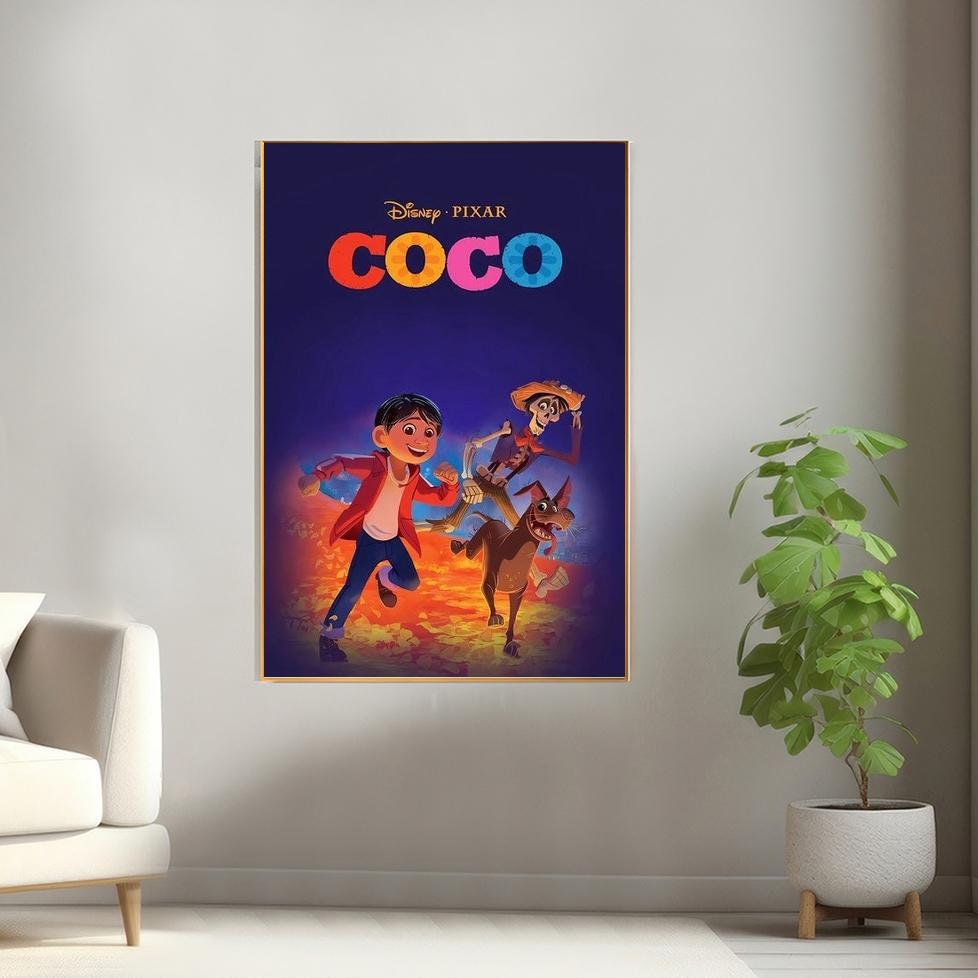 COCO Movie Poster, Canvas Print, Wall Art Canvas Painting Living Room ...