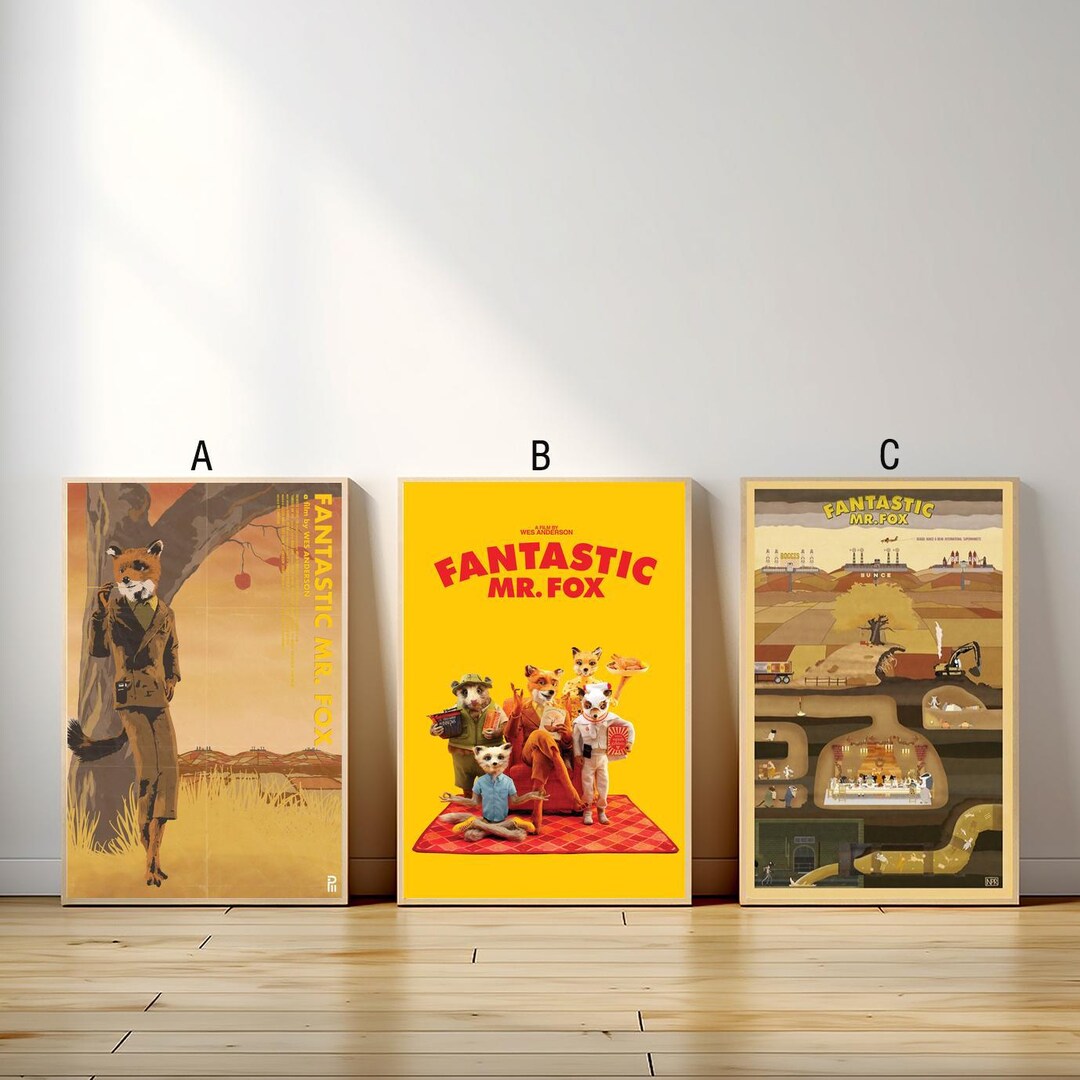 Fantastic Mr. Fox Movie Poster, Canvas Print, Wall Art Canvas Painting ...