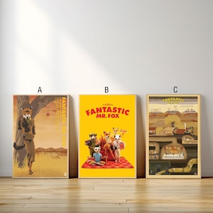 Fantastischer Mr. Fox Film Poster, Leinwanddruck, Wand Kunst Leinwand Malerei Wohnzimmer Schlafzimmer Docor,Fan Geschenk