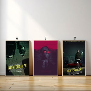 Nightcrawler Plakat filmowy, wydruk na płótnie, obraz ścienny na płótnie do salonu, sypialnia, prezent dla fanów