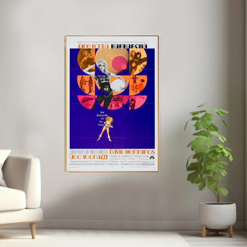 Barbarella Movie Poster, Canvas Print, Wall Art Canvas Painting Living ...