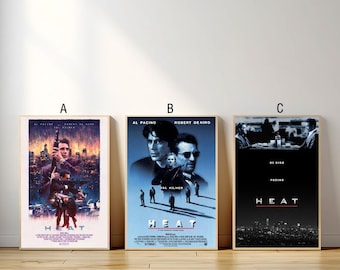 ヒート映画ポスター、キャンバスプリント、ウォールアートキャンバス絵画、リビングルーム寝室装飾、ファンギフト