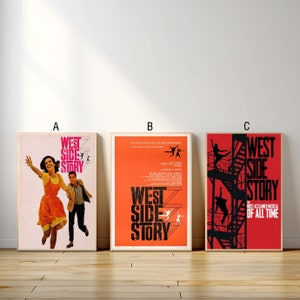 West Side Story Movie Poster, Canvas Print, Wall Art Canvas Painting Living Room Bedroom Docor,Fan Gift