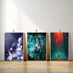 Póster del juego Hollow Knight, impresión en lienzo, arte de pared, pintura en lienzo para sala de estar, dormitorio, regalo para fanáticos