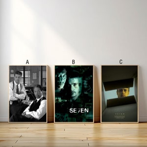 Póster de la película Seven, Impresión en lienzo, Cuadro decorativo para pared, ideal para sala de estar o dormitorio. Regalo para fans.