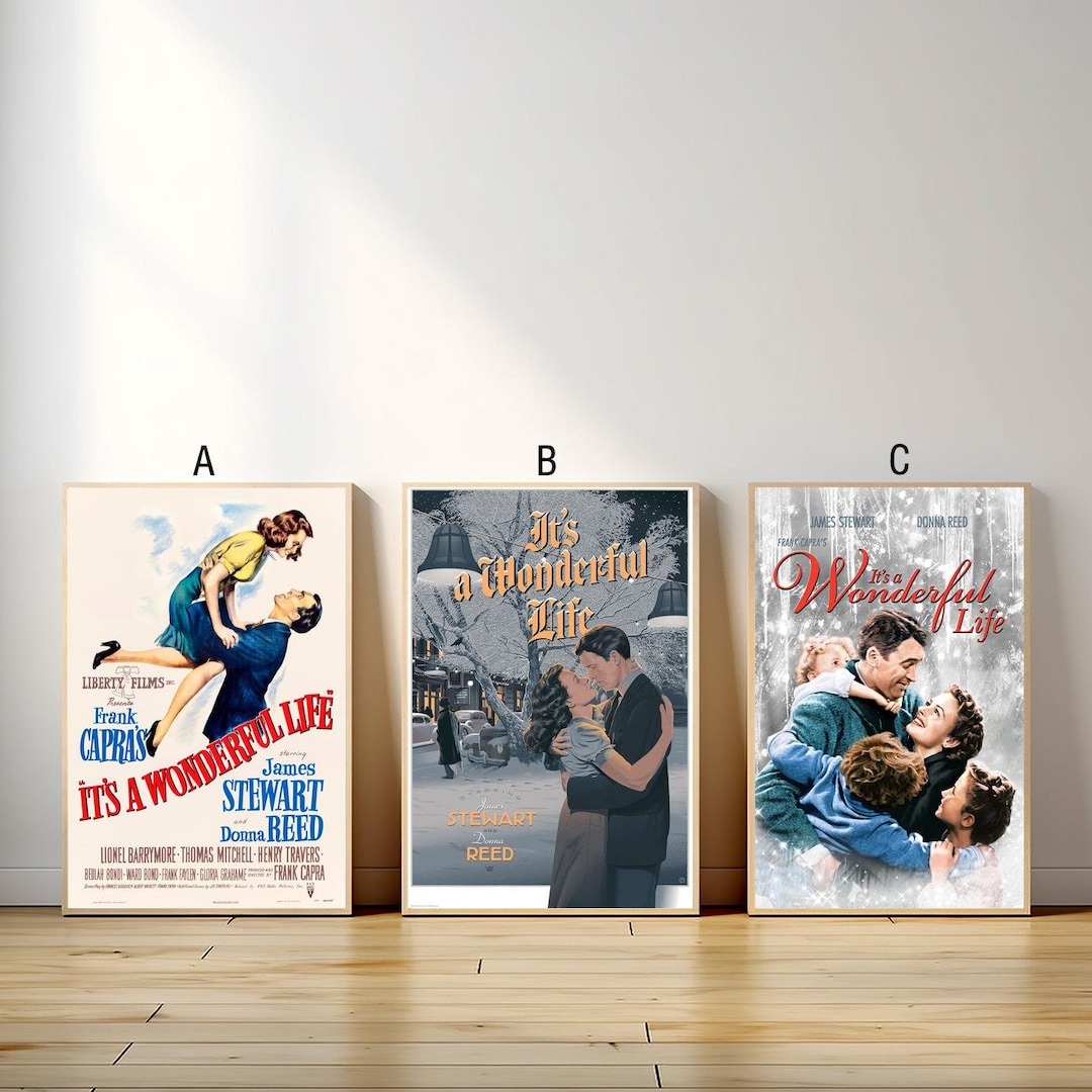 It‘s a Wonderful Life Movie Poster, Canvas Print, Wall Art Canvas ...