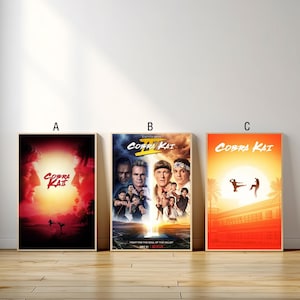 Pôster do filme Cobra Kai, impressão em tela, pintura em tela de arte de parede, sala de estar, quarto, decoração, presente de ventilador
