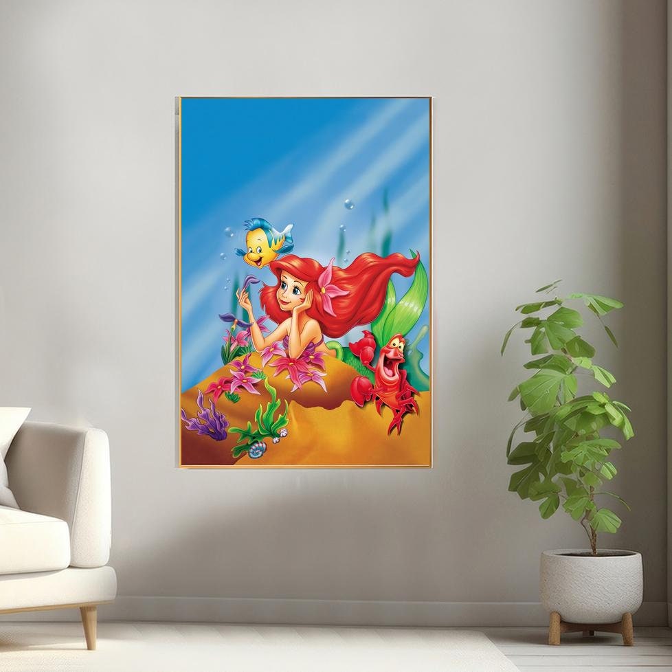 The Little Mermaid Movie Poster Canvas Print Wall Art Canvas - Etsy