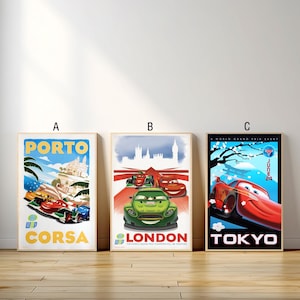 Car 2 Classic Film Poster, Leinwanddruck, Wandkunst, Leinwandmalerei, Wohnzimmer Schlafzimmer Docor, Fan Geschenk