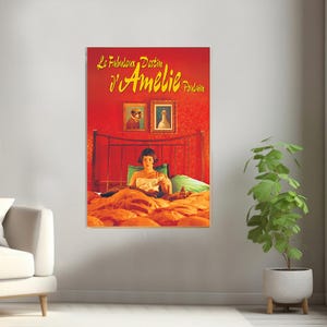 Amelie Movie Poster, Canvas Print, Wall Art Canvas Painting Living Room Bedroom Docor,Fan Gift A