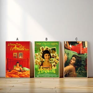 Amelie Movie Poster, Canvas Print, Wall Art Canvas Painting Living Room Bedroom Docor,Fan Gift image 1